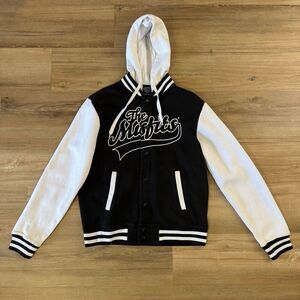 New Misfits Snap Button Black And White Varsity Jacket Fiend Graphic Size Small